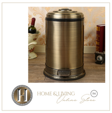 Load image into Gallery viewer, &quot;Arna Royal Vintage Collection&quot;  Luxury Pedal Golden Range 10L Trash Rubbish Bin
