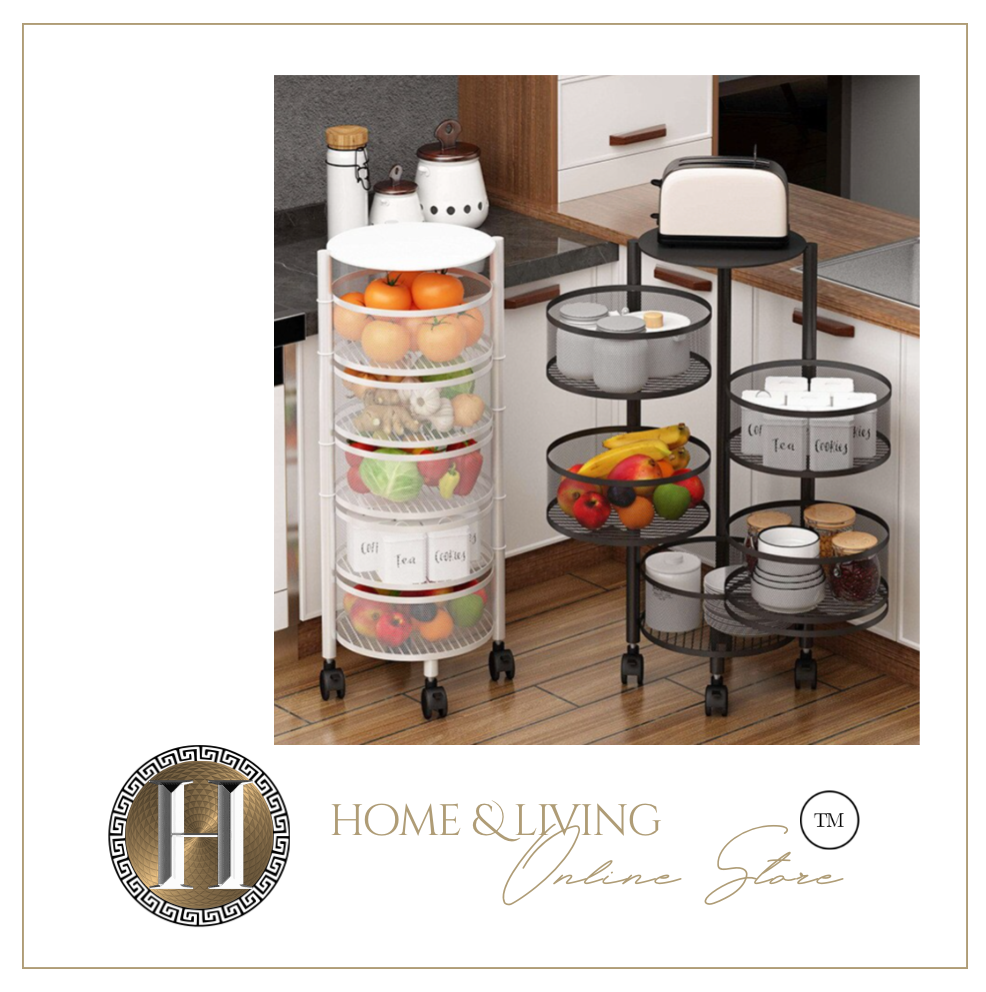 Versatile Storage Set on Casters -  Multi-layer Baskets Kitchen/Bedroom/Bathroom/Sewing Room/Toys