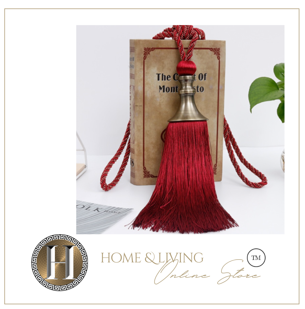 2PCS Tassel Curtain Tieback Retro Style Curtain Decorative Accessories, Rope Buckle Straps with Hanging Ball