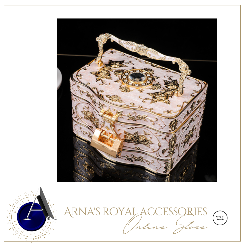 Arna's Luxury Jewellery Box Mirrored with 3 Layers (4 Colours)