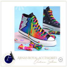 Load image into Gallery viewer, Colourful Rainbow Shoe Laces - Many Colours/Sizes - NEW ARRIVAL
