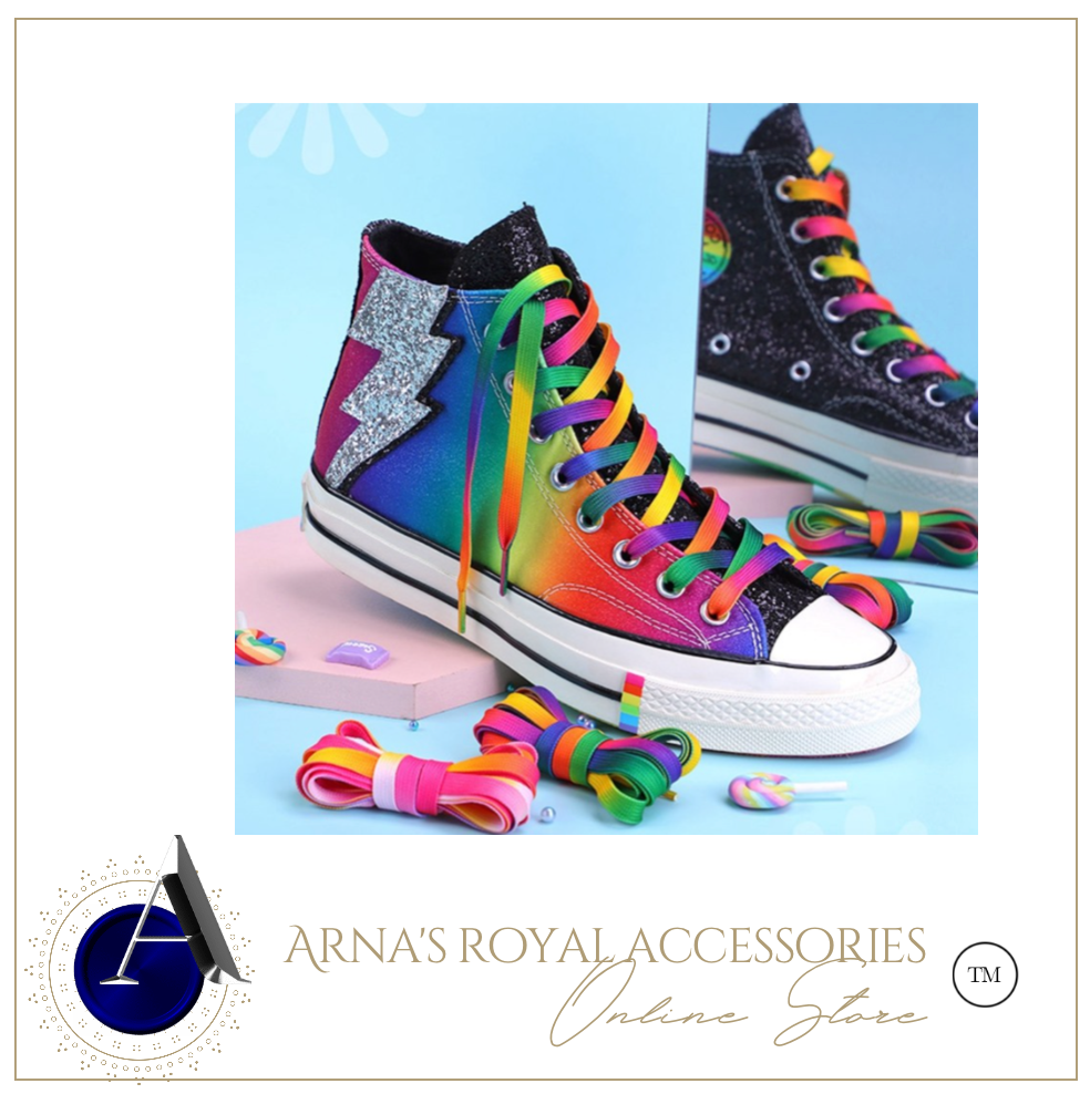 Colourful Rainbow Shoe Laces - Many Colours/Sizes - NEW ARRIVAL