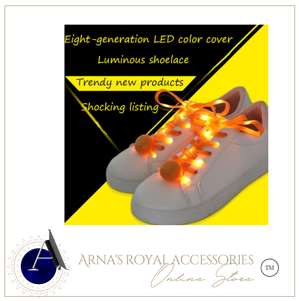 Glow in the Dark Light up Shoe Laces LED - Many Colours/Sizes - NEW ARRIVAL