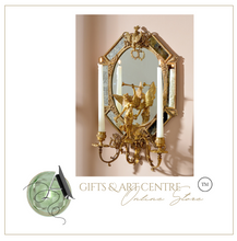 Load image into Gallery viewer, &quot;Arna Lisa&quot; Luxury Vintage Finest Collection - Golden Mirror and Candle Stick Holder
