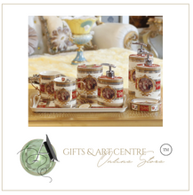 Load image into Gallery viewer, &quot;Arna Lisa&quot; Royal Collection - Luxury Bone China 8 Piece Bathroom Set - Gift Boxed
