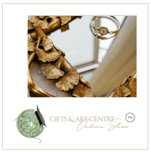 Load image into Gallery viewer, &quot;Arna Collection&quot; Gold Tray&#39;s - Nordic Ginkgo Leaf Mirror Display Tray
