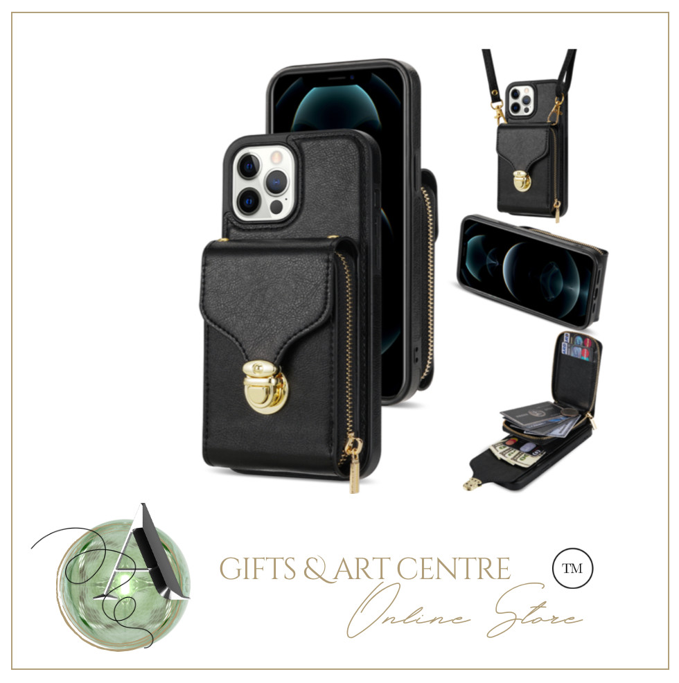 Zipper Purse/Wallet Cards Lanyard Case For iPhone 14 13 12 11 Pro X XS Max XR 8 7 Plus SE 2022 Crossbody