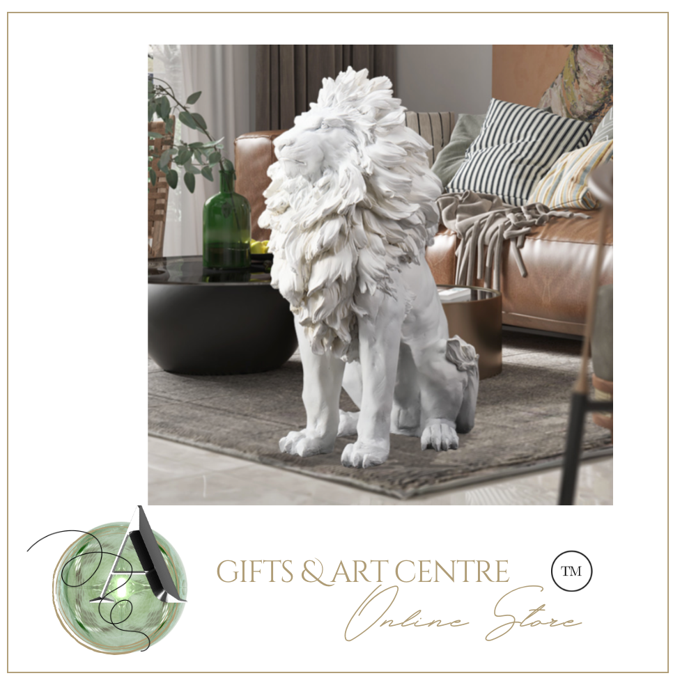 Designer Handmade Resin Lion Statue