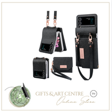 Load image into Gallery viewer, Designer Samsung Case Wallet + Ring Stand - Galaxy Zip Flip 3 - Galaxy Zip Flip 4 (Many Styles)
