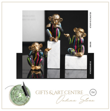 Load image into Gallery viewer, Nordic Sculpture Monkey Statue Book Shelf Accessories x3 - Office Home &amp; Living
