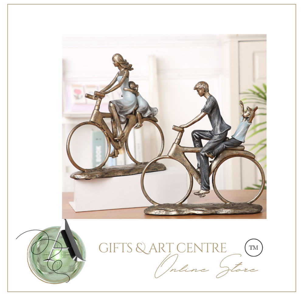 Nordic Sculpture Designer Father & Son - Mother & Daughter Statue Book Shelf Accessories - Office Home & Living