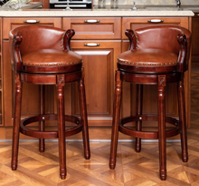 Load image into Gallery viewer, &quot;Arna Royal Victorian Collection&quot; Luxury Plus Furniture - Exquisite American Style Leather Bar Stools
