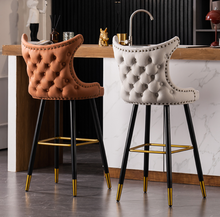 Load image into Gallery viewer, &quot;Arna Royal Victorian Collection&quot; Luxury Plus Furniture - High End Italian Dome Bar Stools x2
