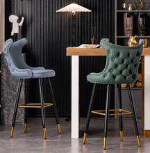Load image into Gallery viewer, &quot;Arna Royal Victorian Collection&quot; Luxury Plus Furniture - High End Italian Dome Bar Stools x2
