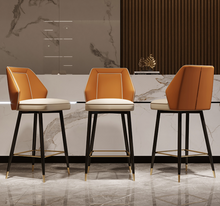 Load image into Gallery viewer, &quot;Arna Royal Victorian Collection&quot; Luxury Plus Furniture - Exquisite Formal Style Leather Bar Stools
