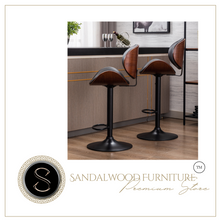 Load image into Gallery viewer, &quot;Arna Royal Victorian Collection&quot; Luxury Plus Furniture - Exquisite Leather Rosewood Bar Stools
