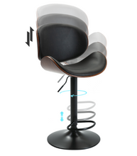Load image into Gallery viewer, &quot;Arna Royal Victorian Collection&quot; Luxury Plus Furniture - Exquisite Leather Rosewood Bar Stools
