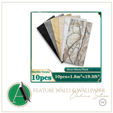 Load image into Gallery viewer, &quot;Arna&quot; Collections - DIY - Custom 10 Piece Marble Grain 3D Wall Sticker 30x60cm PVC Waterproof
