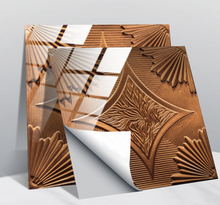 Load image into Gallery viewer, &quot;Arna&quot; Collections - DIY - Custom Crystal Film Covered Retro Metal Pattern Ceramic Tiles x20 Adhesive
