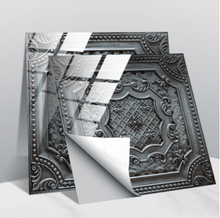 Load image into Gallery viewer, &quot;Arna&quot; Collections - DIY - Custom Crystal Film Covered Retro Metal Pattern Ceramic Tiles x20 Adhesive

