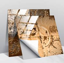 Load image into Gallery viewer, &quot;Arna&quot; Collections - DIY - Custom Crystal Film Covered Retro Metal Pattern Ceramic Tiles x20 Adhesive
