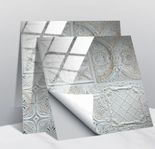 Load image into Gallery viewer, &quot;Arna&quot; Collections - DIY - Custom Crystal Film Covered Retro Metal Pattern Ceramic Tiles x20 Adhesive
