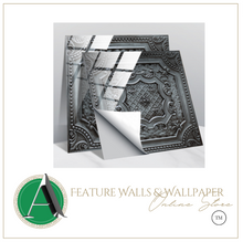 Load image into Gallery viewer, &quot;Arna&quot; Collections - DIY - Custom Crystal Film Covered Retro Metal Pattern Ceramic Tiles x20 Adhesive
