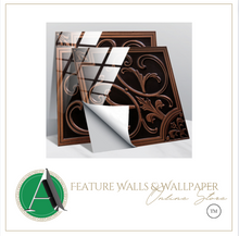 Load image into Gallery viewer, &quot;Arna&quot; Collections - DIY - Custom Crystal Film Covered Retro Metal Pattern Ceramic Tiles x20 Adhesive
