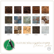 Load image into Gallery viewer, &quot;Arna&quot; Collections - DIY - Custom Crystal Film Covered Retro Metal Pattern Ceramic Tiles x20 Adhesive
