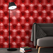 Load image into Gallery viewer, &quot;Arna Collection&quot; - Wall Paper - Luxury Black 3D Faux Leather Wallpaper Soft (Many Colours)
