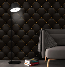 Load image into Gallery viewer, &quot;Arna Collection&quot; - Wall Paper - Luxury Black 3D Faux Leather Wallpaper Soft (Many Colours)

