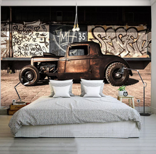 Load image into Gallery viewer, &quot;Arna Collection&quot; - Feature Wall - Retro Old Car Restaurant Cafe Living Room Background Wall Sticker Removable 3D - 4 Square Meters
