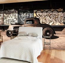 Load image into Gallery viewer, &quot;Arna Collection&quot; - Feature Wall - Retro Old Car Restaurant Cafe Living Room Background Wall Sticker Removable 3D - 4 Square Meters
