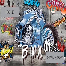 Load image into Gallery viewer, &quot;Arna Collection&quot; - Feature Wall - Motorcycle Graffiti Wall Sticker Removable 3D - 8 Square Meters
