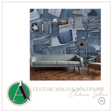Load image into Gallery viewer, &quot;Arna Collection&quot; - Feature Wall - Retro Denim Jean Wall Sticker Removable - 8 Square Meters (Many Sizes)
