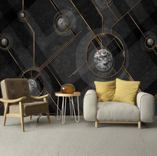Load image into Gallery viewer, &quot;Arna Collection&quot; - Feature Wall - Retro Geometric Gold Line Marble Wall Sticker Removable - 12 Square Meters (Many Sizes)
