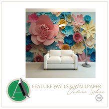 Load image into Gallery viewer, &quot;Arna Collection&quot; - Feature Wall - 3D Flowers Pastels Wall Sticker Removable - 12 Square Meters (Many Sizes)
