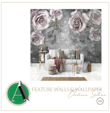 Load image into Gallery viewer, &quot;Arna Collection&quot; - Feature Wall - 3D Hand-Painted Vintage Oil Painting Rose Vine Flowers Wall Sticker Removable - 12 Square Meters (Many Sizes)
