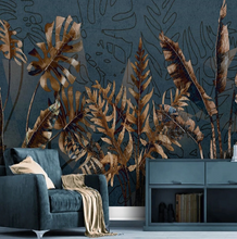 Load image into Gallery viewer, &quot;Arna Collection&quot; - Feature Wall - Vintage Gold &amp; Blue Wall Sticker Removable - 10 Square Meters (Many Sizes)
