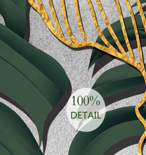 Load image into Gallery viewer, &quot;Arna Collection&quot; - Feature Wall - Vintage Gold &amp; Green Leaf Wall Sticker Removable - 10 Square Meters (Many Sizes)
