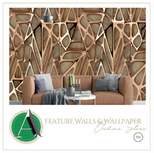 Load image into Gallery viewer, &quot;Arna Collection&quot; - Feature Wall - 3D Abstract Metal Wood Grain Sticker Removable - 4 Square Meters (Many Sizes)
