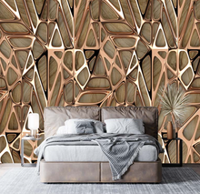 Load image into Gallery viewer, &quot;Arna Collection&quot; - Feature Wall - 3D Abstract Metal Wood Grain Sticker Removable - 4 Square Meters (Many Sizes)
