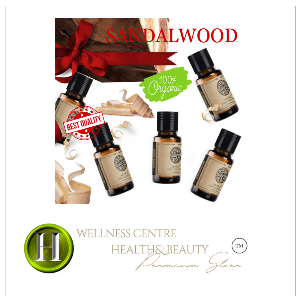 Luxury Sandalwood Essence Oil Set - Polish, Perfume, Defuser  (4 x 10ml Bottles) plus a bonus bottle