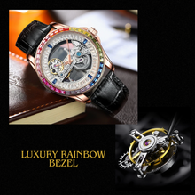 Load image into Gallery viewer, Luxury Rainbow Automatic Watch with Diamond Inlay Rose Gold
