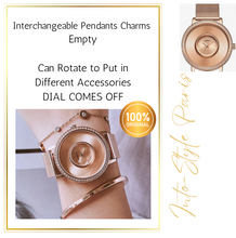 Load image into Gallery viewer, Luxury Stylish Paris Quartz Watches Roses (Interchangeable Pendants)

