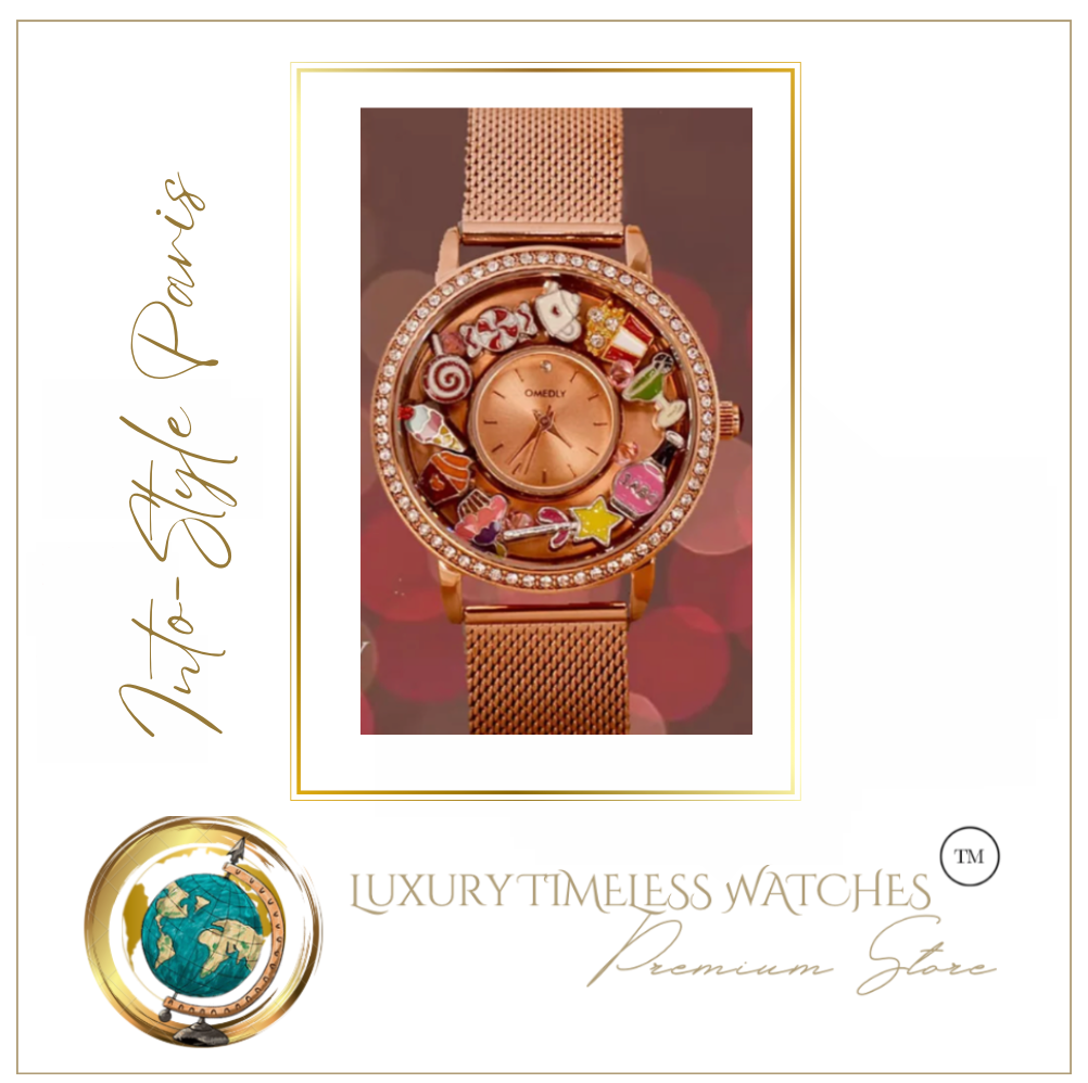 Luxury Stylish Paris Quartz Watches Cupcake (Interchangeable Pendants)