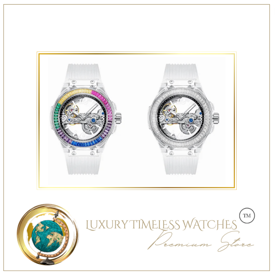 Luxury Rainbow Ladies Automatic Luminous Mechanical Watch
