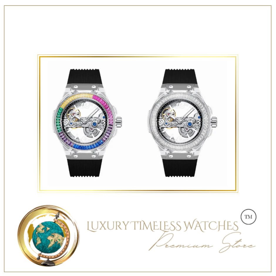 Luxury Rainbow Ladies Automatic Luminous Mechanical Watch