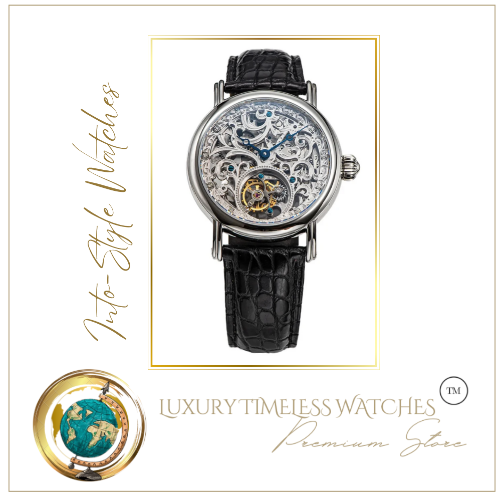Luxury Tourbillion 12 Diamond Designer Watch