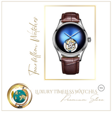 Load image into Gallery viewer, Luxury Tourbillion Sapphire Leopard Eye Watch
